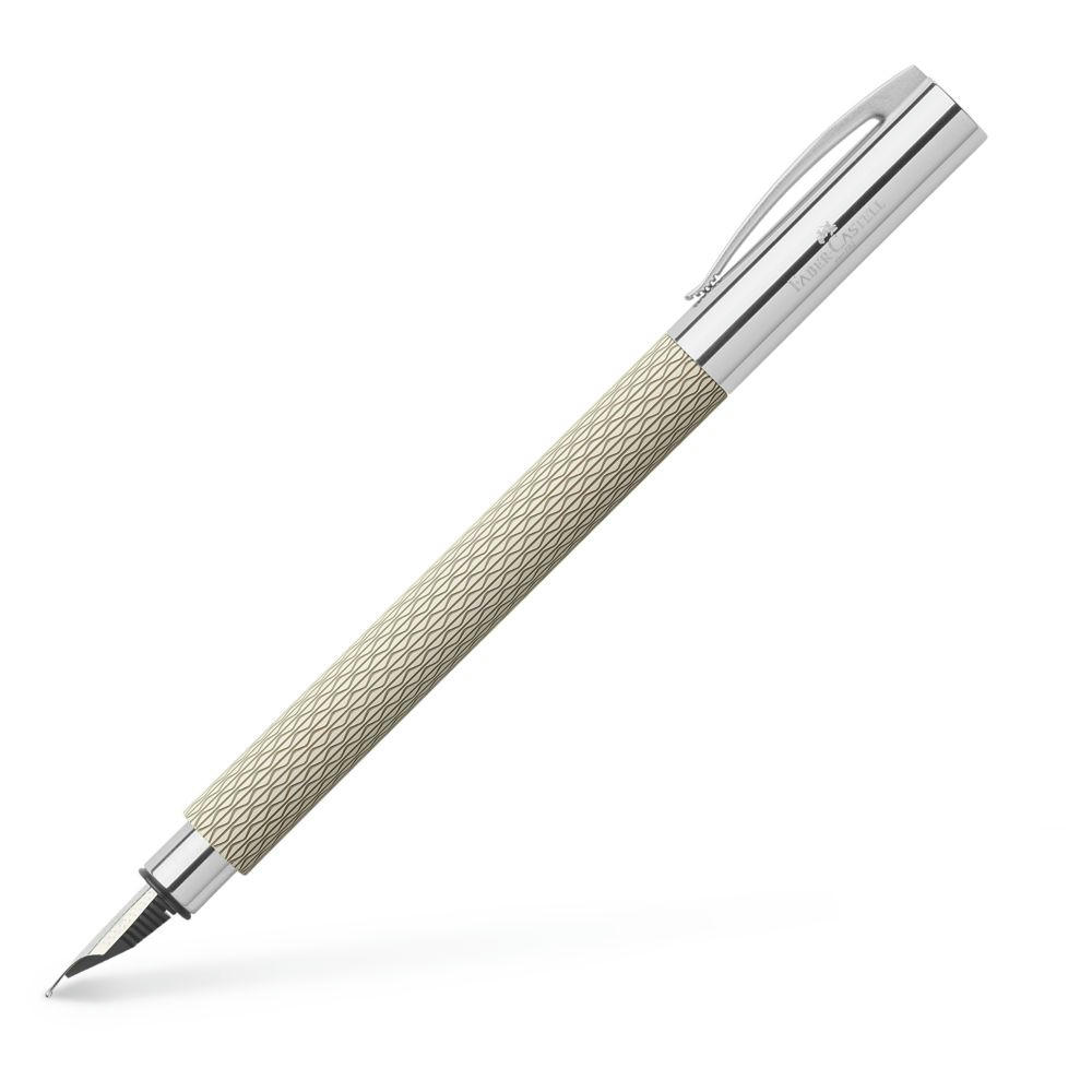 FABER-CASTELL Füllfederhalter "Ambition OpArt White Sand"