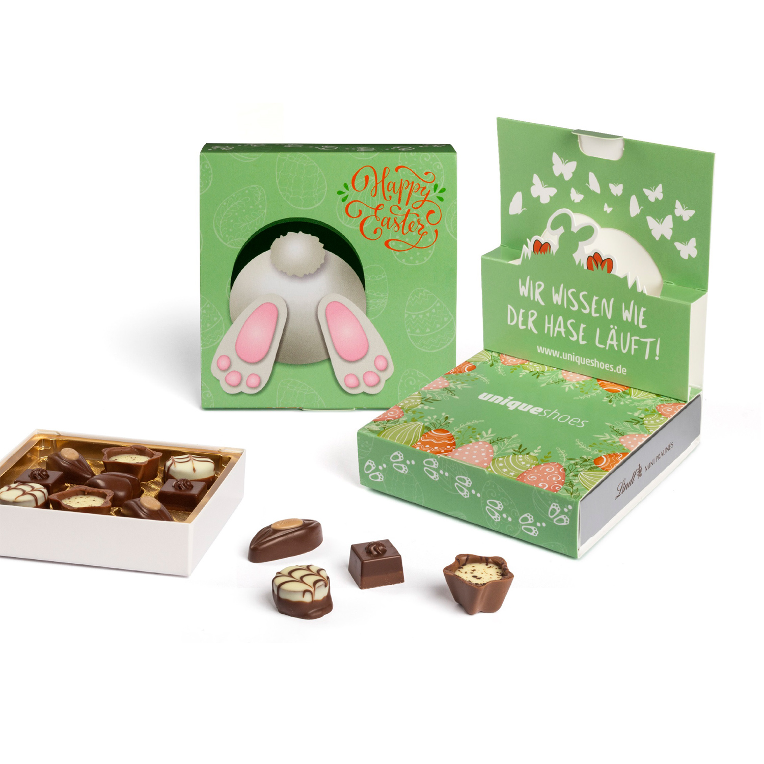 LINDT Mini Pralinés in Oster Pop-Up Kartonage